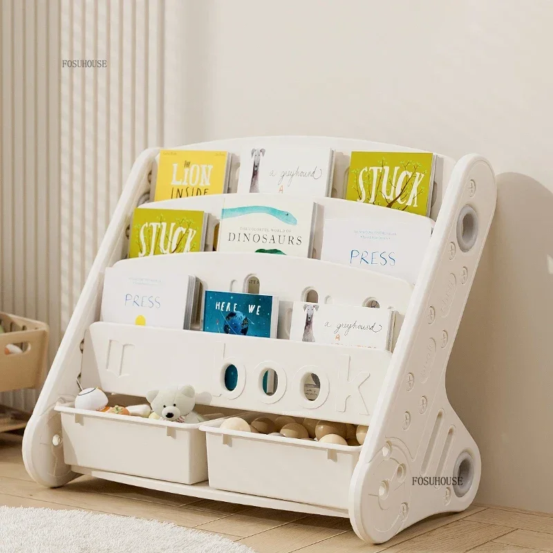 Floor-standing Book Picture Children's Bookshelf Home Multi-layer Book and Toy Storage Rack Large-capacity Children's Bookcases