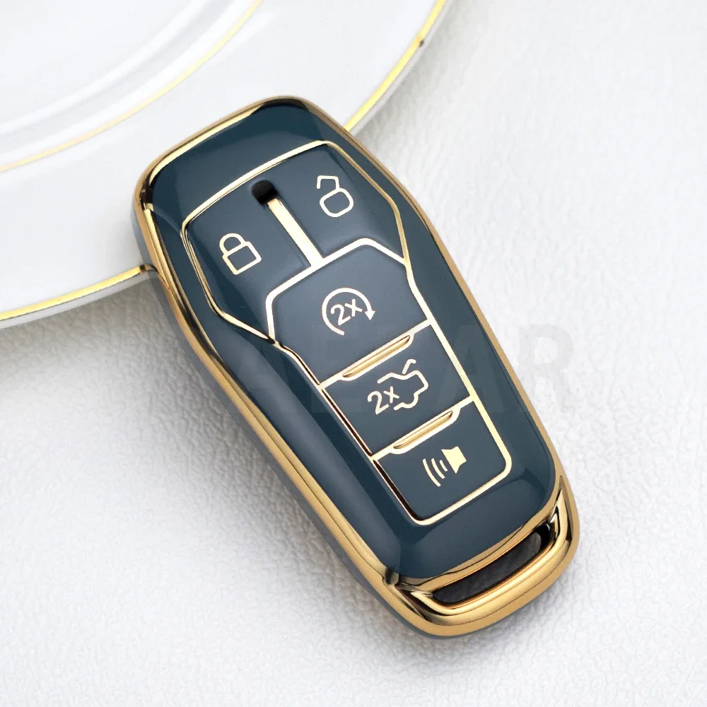 Custodia Chiave Auto In Pelle Crazy Horse Per Ford: Adatta A Fiesta, Focus, Mondeo, Kuga, F-150 (3/4/5 Tasti)