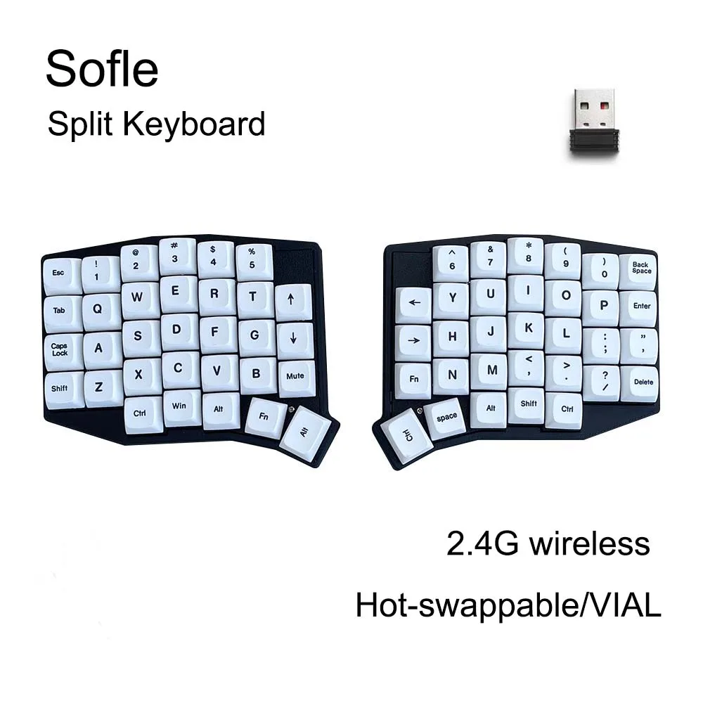 Sofle Split Ergonomics MX メカニカル キーボード ホットスワップ 2.4