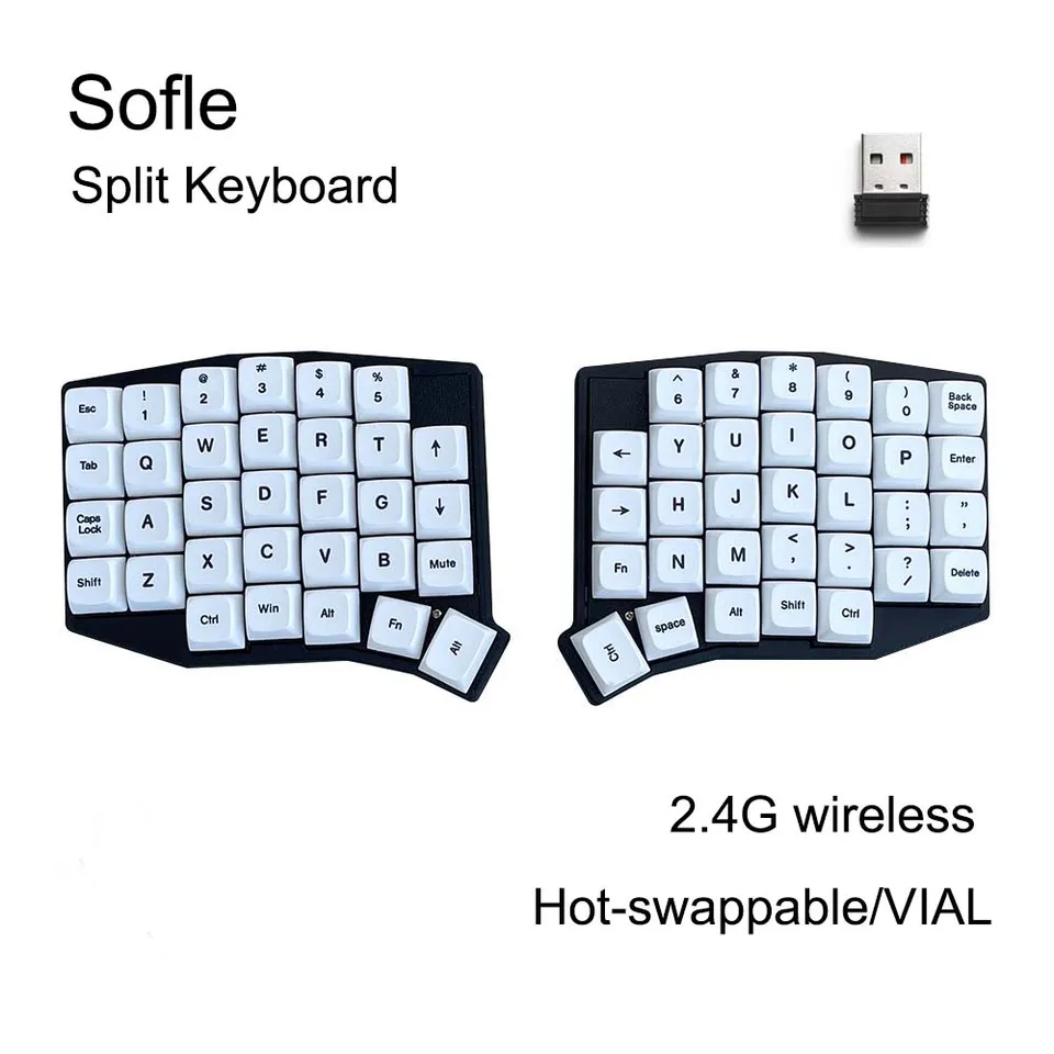 sofle　分割型メカニカルキーボード Sofle Split Ergonomics MX メカニカル キーボード ホットスワップ 2.4
