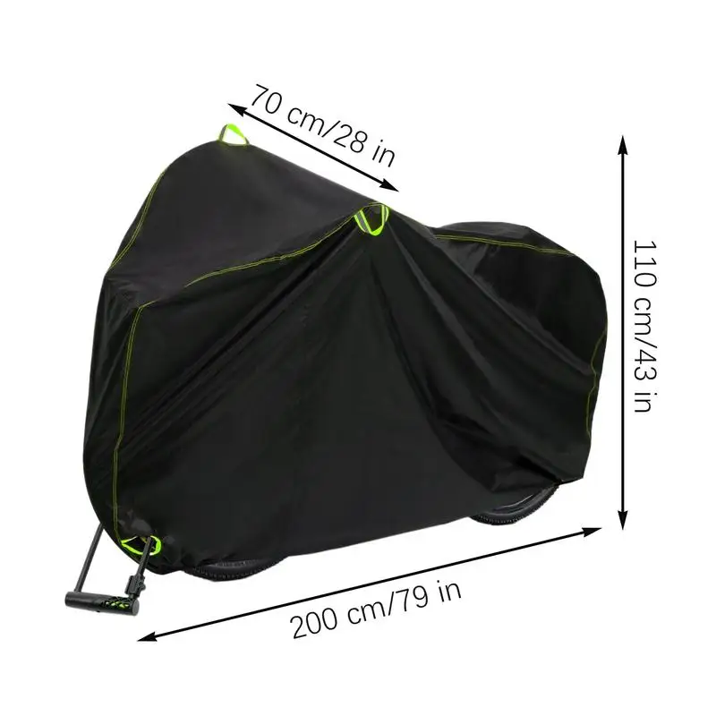 Dirt Bike Cover Bike Cover Weatherproof UV-Resistant Breathable Dustproof Shelter With Anti-Theft Buckle For Scooter Garage Yard