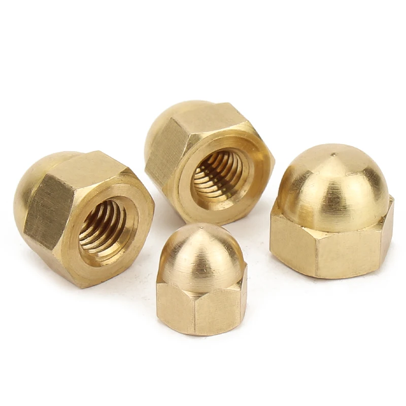 Brass Acorn Nut M4 M5 M6 M8 M10 M12 M14 M16 M Brass Dome Head Nut Decorate Nut Protection Cover Nut Din1587 Nuts Aliexpress