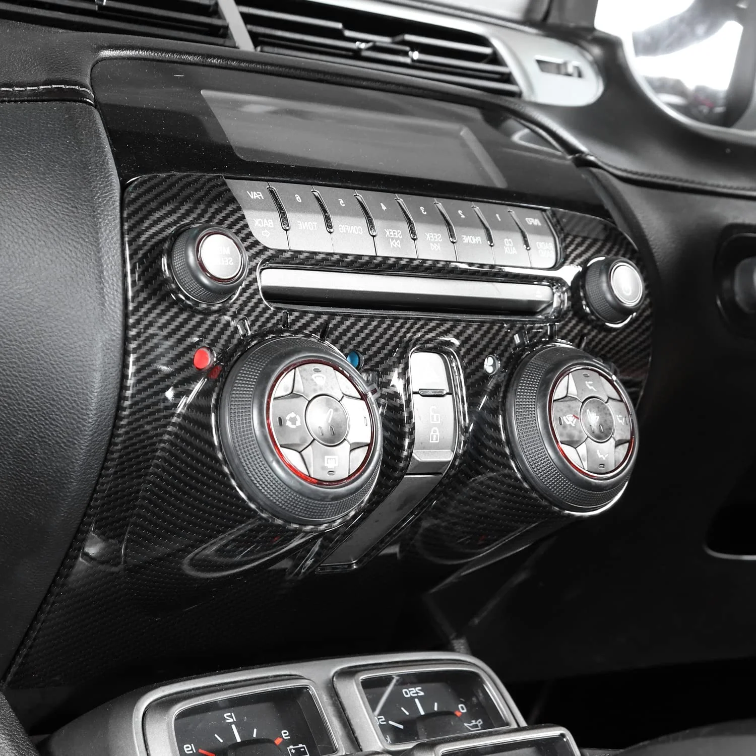 Center Console Multimedia Panel Decoration Cover for