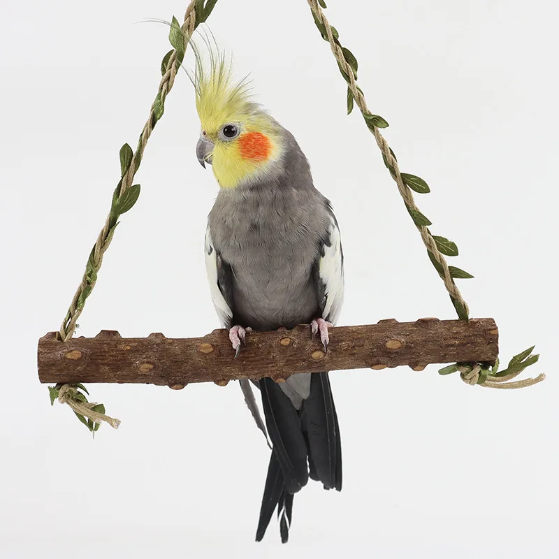 Pepper wood parrot swing toy bird cage swing special hanging ring parrot decompression toy parrot toy bird toy bird swing toy