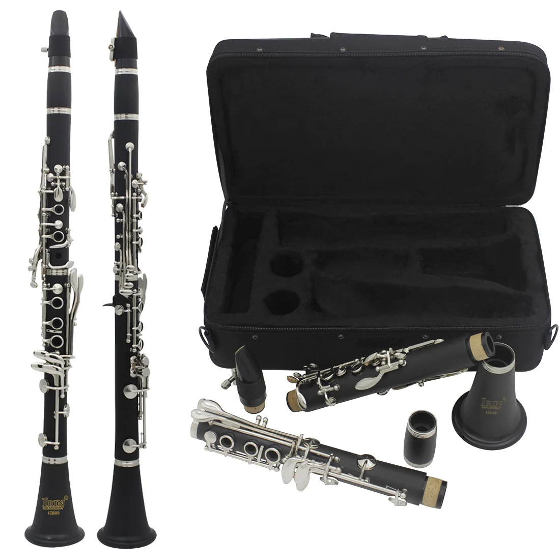 IRIN Clarinet Bb Clarinet 17 Keys 6 Rings Bakelite Blackwinds Professional Woodwind Musical Instruments With Accessories Bag clarinet woodwind instrument
