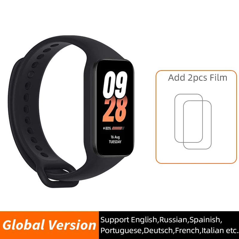 New Xiaomi Mi Band 8 Active Global Version 1.47 Smartband 50+ Fitness  Modes Heart Rate SpO2 Monitoring Smart band