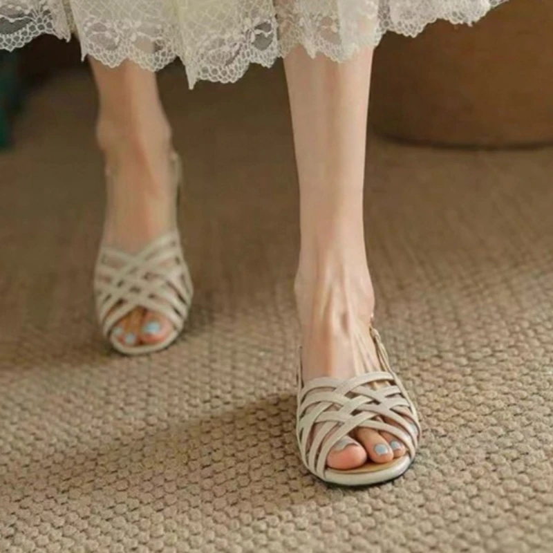 Women's Sandals Flats Casual Fashion Shoes Designer Dress Slippers New Comfort Walking Beach Flip Flops Elegant Female Slides - 4