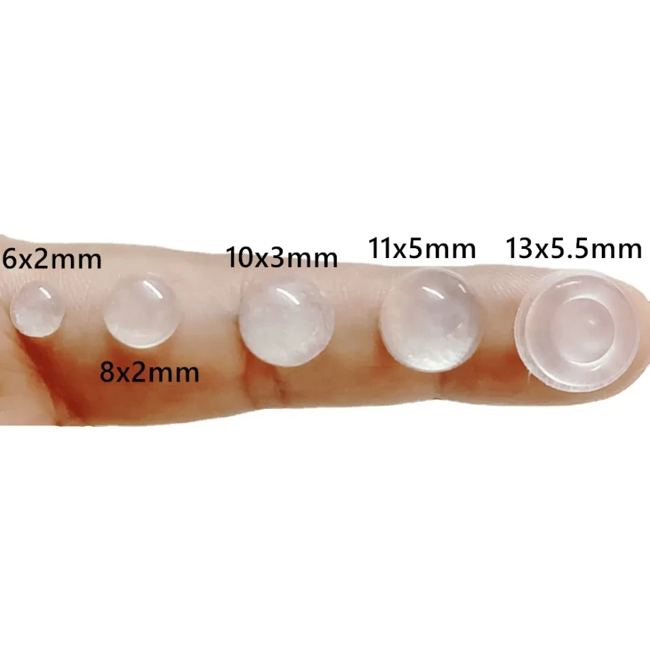 Door Stopper 100Pcs 10x3mm Self Adhesive Rubber Damper Cabinet Bumpers Silicone Furniture Pads Cushion Protective