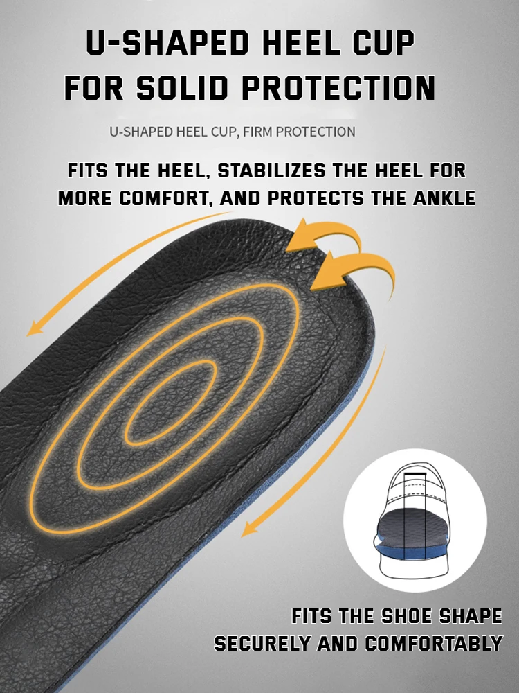 Premium Leather Orthotic Insoles for Arch Support and Comfort