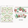 10PCS Christmas Disney Nail Art Decal Green skin monster text Mickey Nail Deco Art Decal 3D Back glue Party Green Nail slider 3