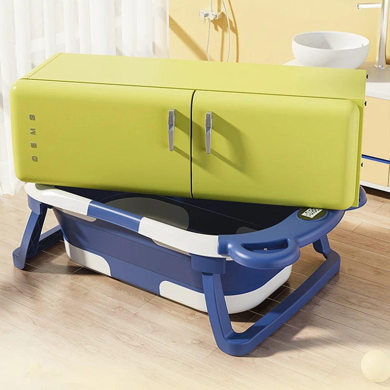 Intelligent temperature sensing baby folding bathtub, pet bathtub, cat specific bathtub, cat and dog bath, cute and fun bathtub