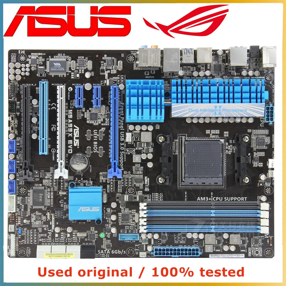 

Материнская плата для ASUS M5A99X EVO компьютера AM3 + AM3 DDR3 32 ГБ для AMD 990X 990FX настольная материнская плата USB3.0 SATA III