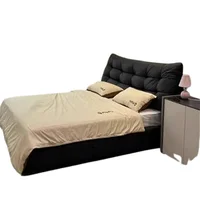 Chambre nordique lit esthétique Unique Double lit De couchage cadre salon Camas De Matrimonio dortoir meubles accessoires 6
