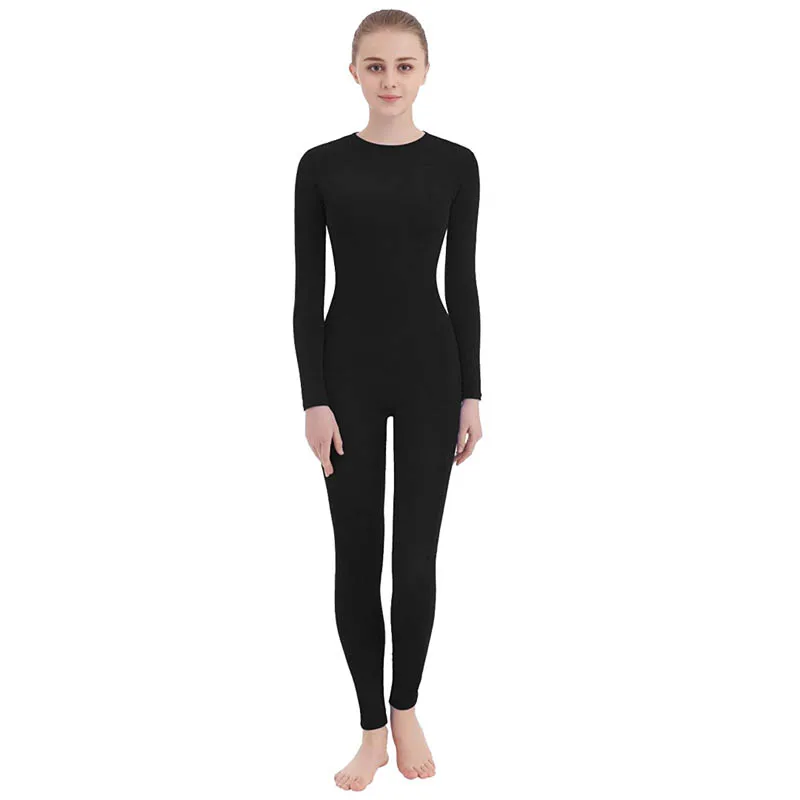 Girls Unitard Gymnastics Toddlers Back Zipper Yoga Full Bodysuit Ballet Nylon Spandex Long Sleeve One-piece Dance Suit Dancewear