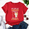My Level of Sarcasm Depends on Your Level of Stupidity Print Women T-shirts Cat Tops T Shirt Harajuku T Shirt for Women Clothing 6