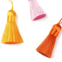 5 pièces/lot 5cm Polyester soie gland frange brosse glands garniture artisanat bijoux à bricoler soi-même résultats décor à la maison couture rideaux accessoires 5