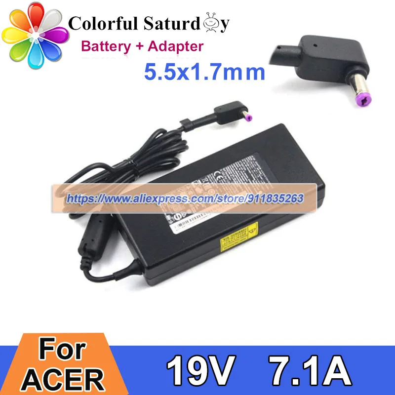 

Original ADP-135KB T Adapter Charger 19V 7.1A For ACER ASPIRE V17 NITRO VN7-792G-78VL VN7-792G-79LX VN7-592G-7633 V5-591G-70QN