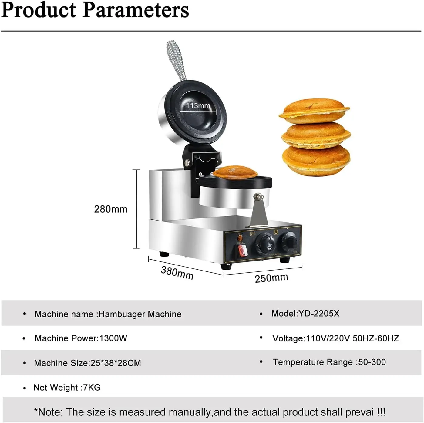 Burger Maker, UFO Burger Maker, Ice Cream Filling Waffle Hamburger Waffle Maker Sandwich Press, Non Coated, Household Or