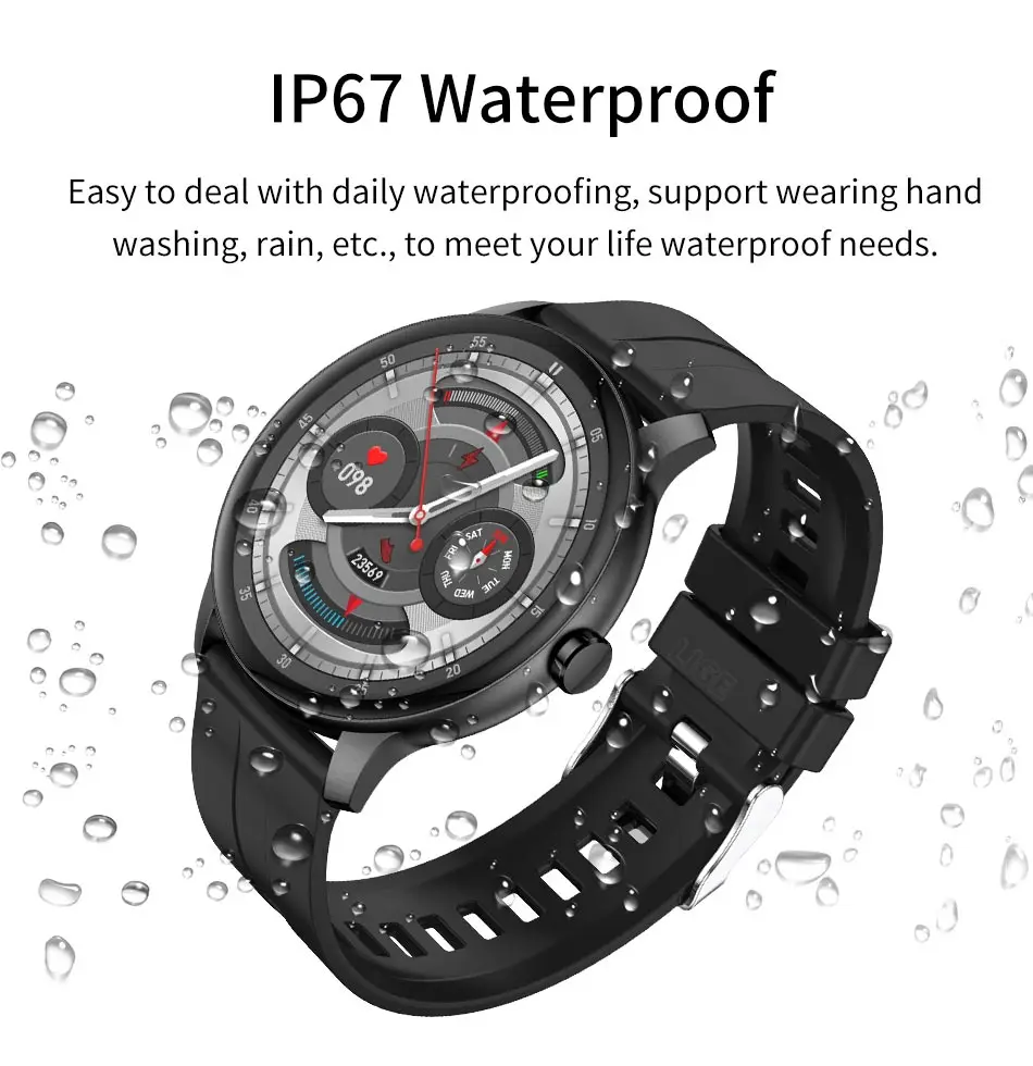 LIGE Smart Watch Men Bluetooth Call Bracelet Blood Pressure Monitor Clock Fitness Tracker Sports Watches Men's Smartwatch Women