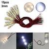 15pcs Pre Wired White Strip Led LED Light Self-adhesive Flexible For Houses Building Ornament Railway Building Layout 1