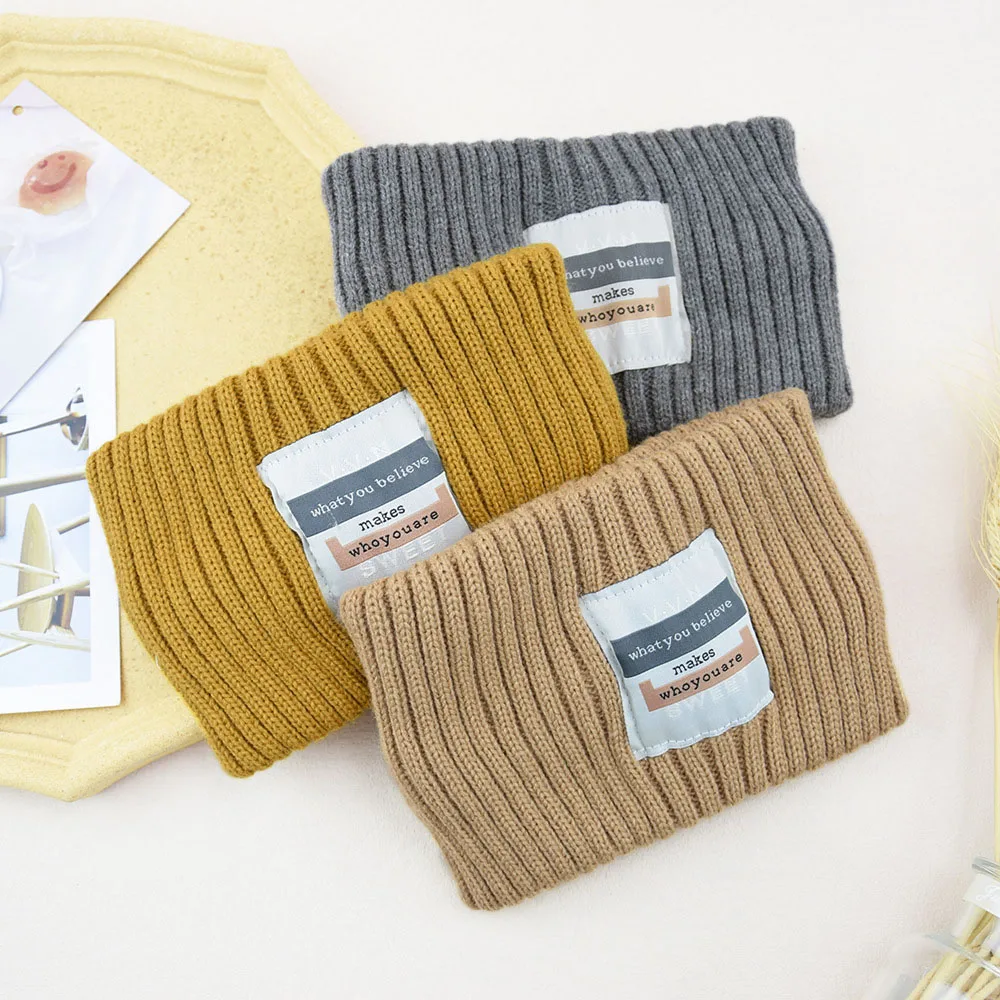 

Men Women Headbands Winter Solid Color Hair Band Handmade Knitted Hair Accessories Korean Style Wide Headbands