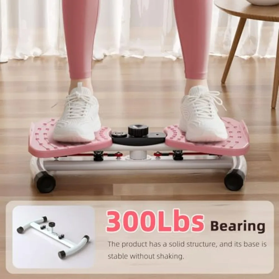 Waist Twister Ab Machine, 300 lbs Weight Capacity Anti-Slip Twist Board, Noiseless Exercise Equipment with Digital Display for T