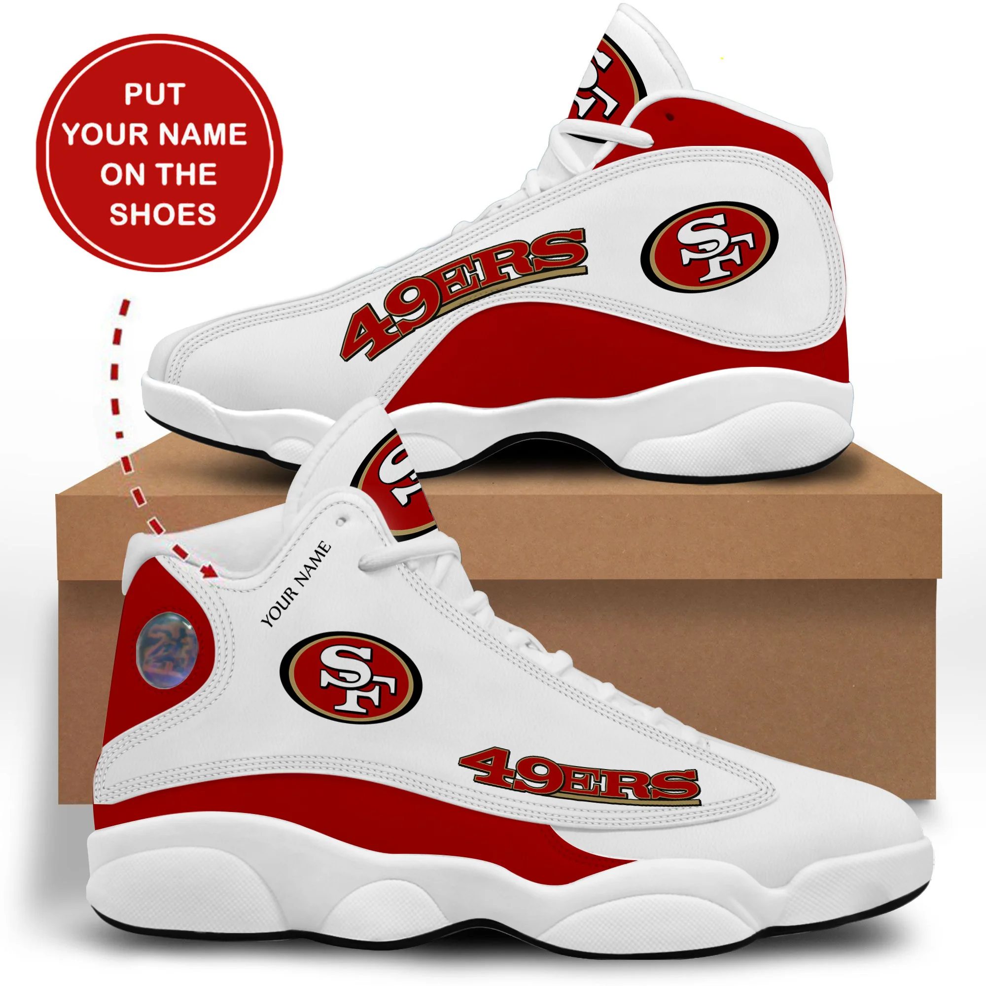 Men's 49ERS High Top Lace up Fashion Sneakers Tennis Shoes Ankle Boots