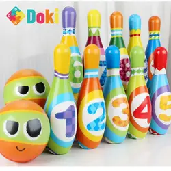 DokiToy – jeu de Bowling pour enfants de 3 à 6 ans, Puzzle Extra Large, boule de loisirs, sport, intérieur et extérieur 