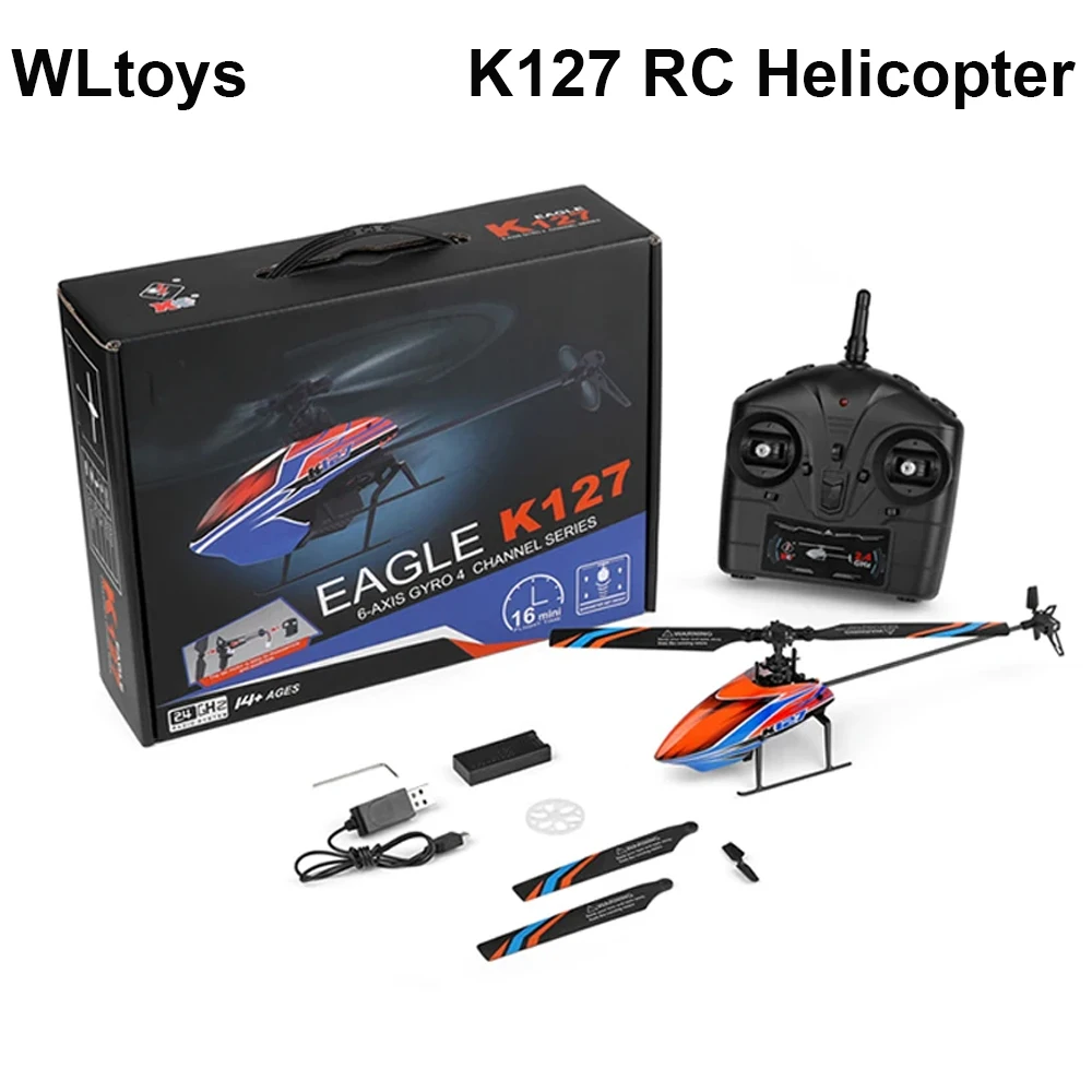 최고급 오리지널 Wltoys V911S 업그레이드 K127 2.4G 4채널 6G 자이로..