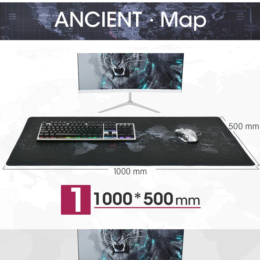 Ancient Speed Locking Edge Natural Rubber Mouse Pad Waterproof Game Desk Keyboard Mat For Warcraft