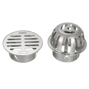 ที่ครอบท่อระบายน้ำสำหรับใช้ในสวนขนาด50/63/75/83/110มม. ที่ครอบท่อระบายน้ำที่พื้นกลางแจ้งทำจากสเตนเลสสตีลป้องกันการบล็อก 1