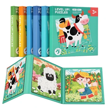 Nuovi bambini puzzle magnetico gioco bambino apprendimento precoce frutta animale traffico cognizione giocattolo educativo regalo per i bambini