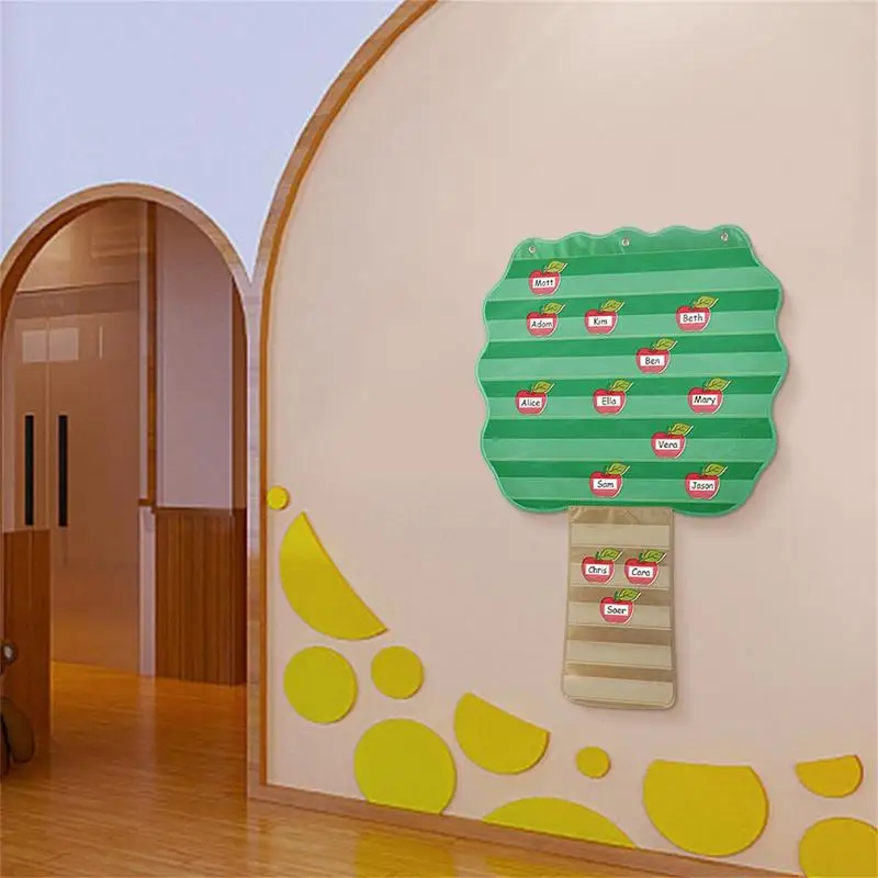 Visual Schedule For Kids Autisms Daily Chore Routine Chart Shaped Like Tree Multifunctional Storage Tools For Classroom School
