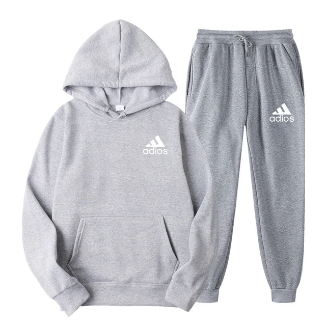 mens two piece sets Adios 2 Pieces Sets Tracksuit Men Brand Autumn Winter Hooded Sweatshirt +Drawstring Pants Male Sport Hoodies Running Sportswear mens sweatsuits sets Men's Sets