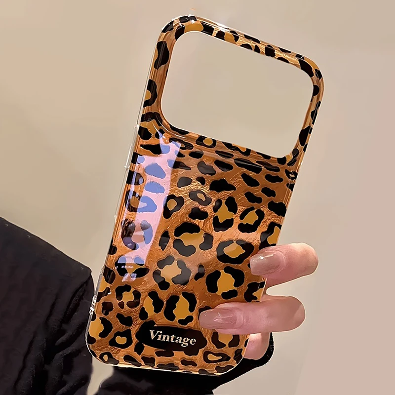 Luxury Orange Black Leopard Print Pattern Silicone Soft Phone Case