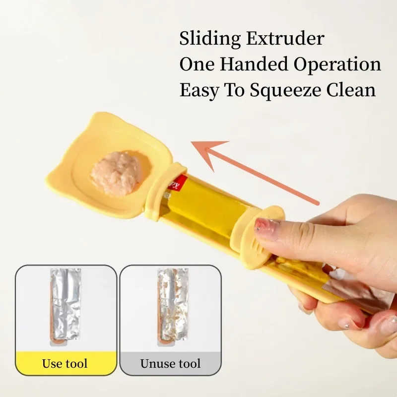 

Cat Feeder Spoon Pet Snack Liquid Food Squeeze Tools Cats Dog Feeding Bowl Scoop For Wet Food Treat Dispenser Cat Accessories