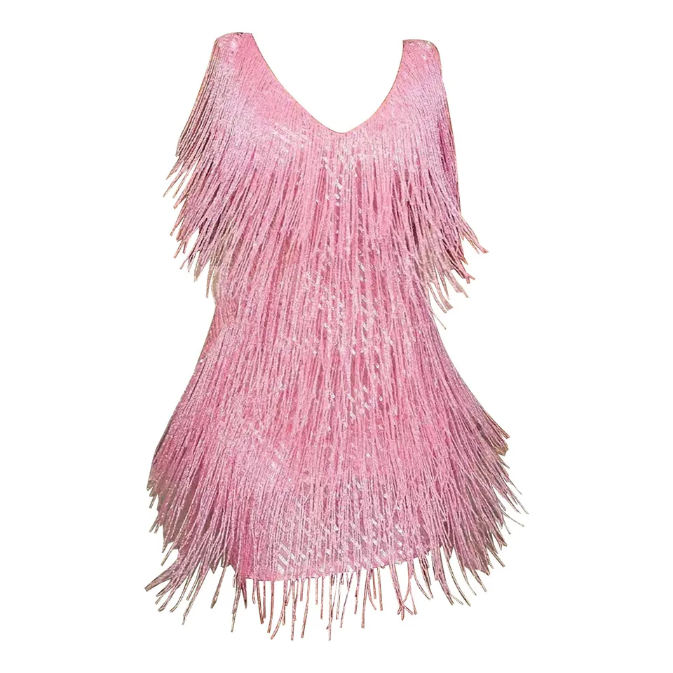 Elegant Women's Backless Sequin Mini Dress