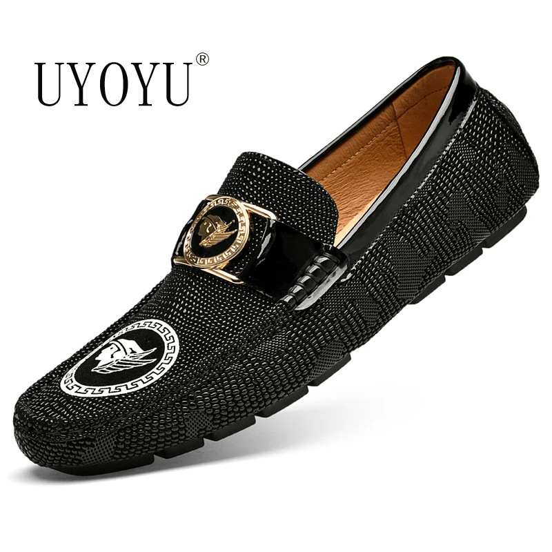 Luxury Loafers Mens Italian Handmade Genuine Leather Business Soft Driving Shoes For Men Outdoor Fashion Casual Flats Office leather shoes men loafers