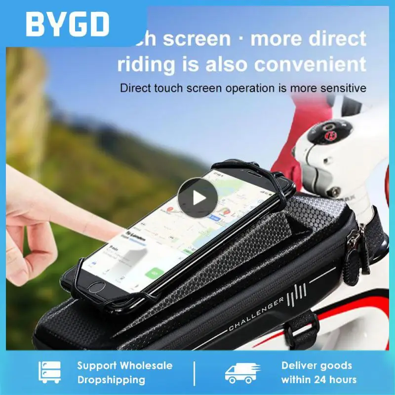 

Жесткий чехол, Сумка с пучком, водонепроницаемая сумка на переднюю раму, держатель для телефона 4,7-6,5 дюймов, велосипедная Сумка-седло, велосипедные аксессуары