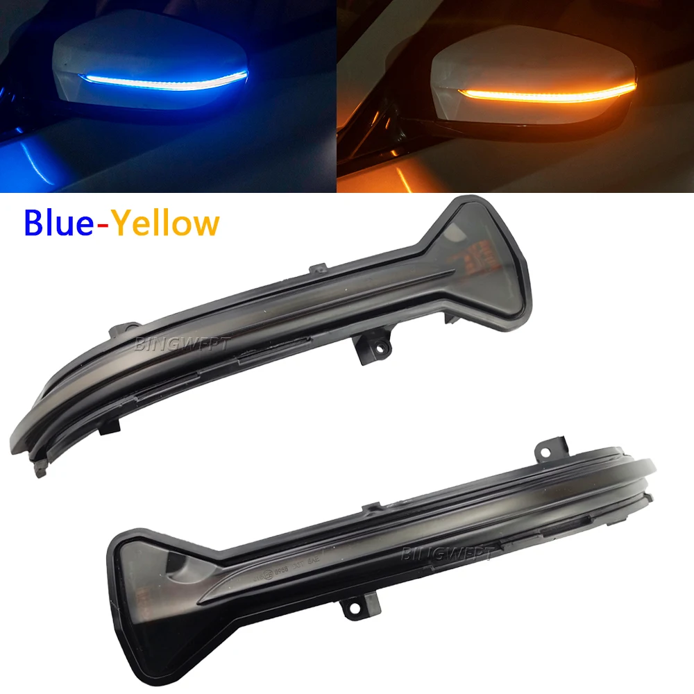 2PCS Dynamic Turn Signal Light LED Side Mirror Indicator For BMW 3 5 6 7 8 Series G20 G30 G11 G32 M5 F90 Sequential Blinker