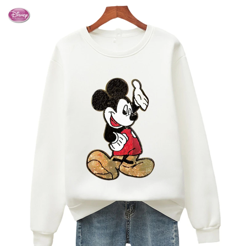 Disney Women Hoodies Sweatshirts Mickey Mouse Print Long Sleeve Hoodie Women Japanese Streetwear