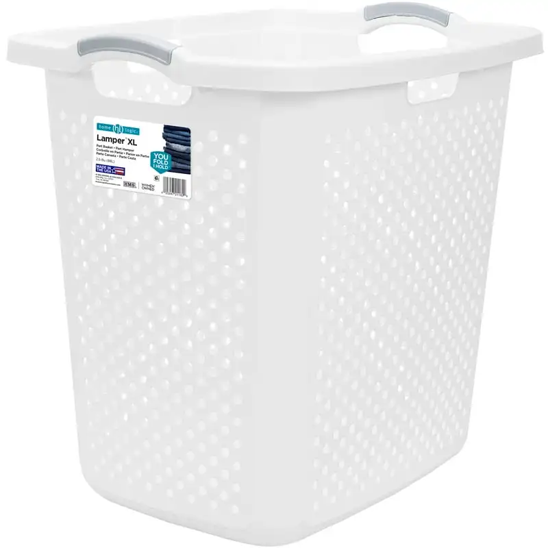 

Bushel XL Lamper Plastic Laundry Basket, White