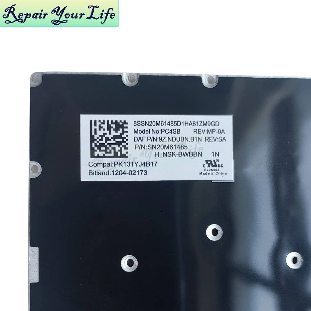 Teclado para Lenovo Ideapad Eua Hebraico Espanhol Latim la 32014ikb 320-14ast 14isk 520s-14ikb S145-14 14igm 14iil Sn20m61485 Novo - Imagem 5