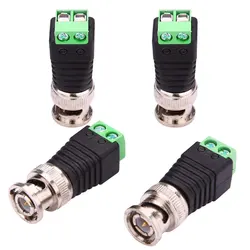 2pcs BNC Connectors DIY for Surveillance Camera CCTV System Accessories Coax CAT5