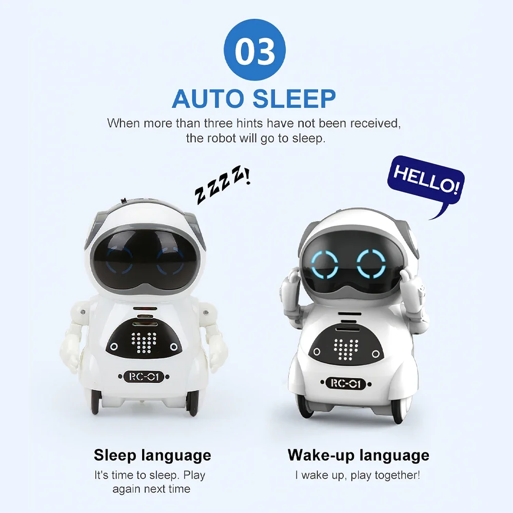 Remote Control Robot Toy Pocket Robot Talking Interactive Dialogue Voice Recognition Record Singing Dancing Telling Story for Kid