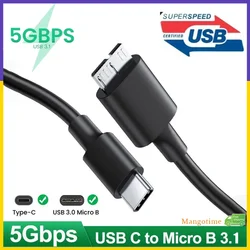 High - Speed USB 3.1 Type C to Micro B Data Transfer Cable - 0.5m