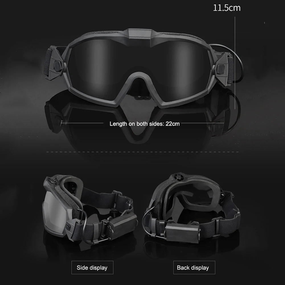 Airsoft Hunting Goggles Transparent Windproof Dustproof Goggles Shooting Motocross Motorcycle Mountaineering Protection Glasses