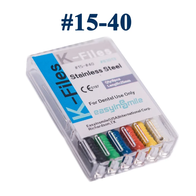 Ricambi Odontoiatria 10 Pezzi Lime Endodontiche K-Files In Acciaio Inox - 25 Mm, Per Canali Radicolari, Manuali #15/20 Lime Manuali #15-20 - Foto 8
