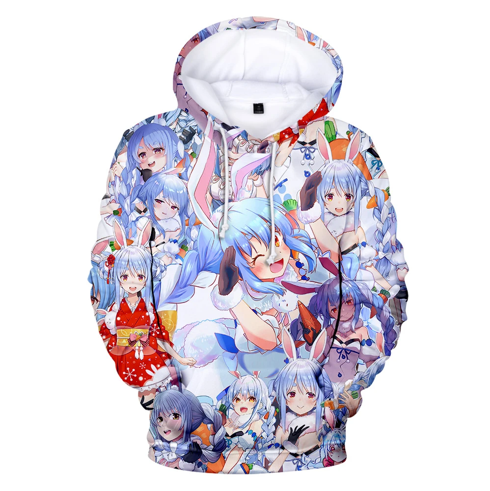 

HOLOLIVE VTuber Usada Pekora 3D Fashion Fall Winer Suit Hoodies Sportswear Hooded Youthful Kawaii Youthful Women/Men hooded