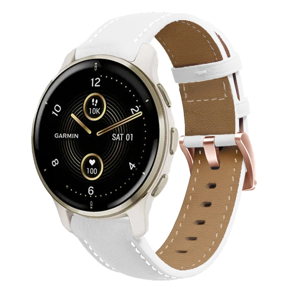 Premium 20mm Leather and Silicone Easy Fit Watch Strap Bracelet